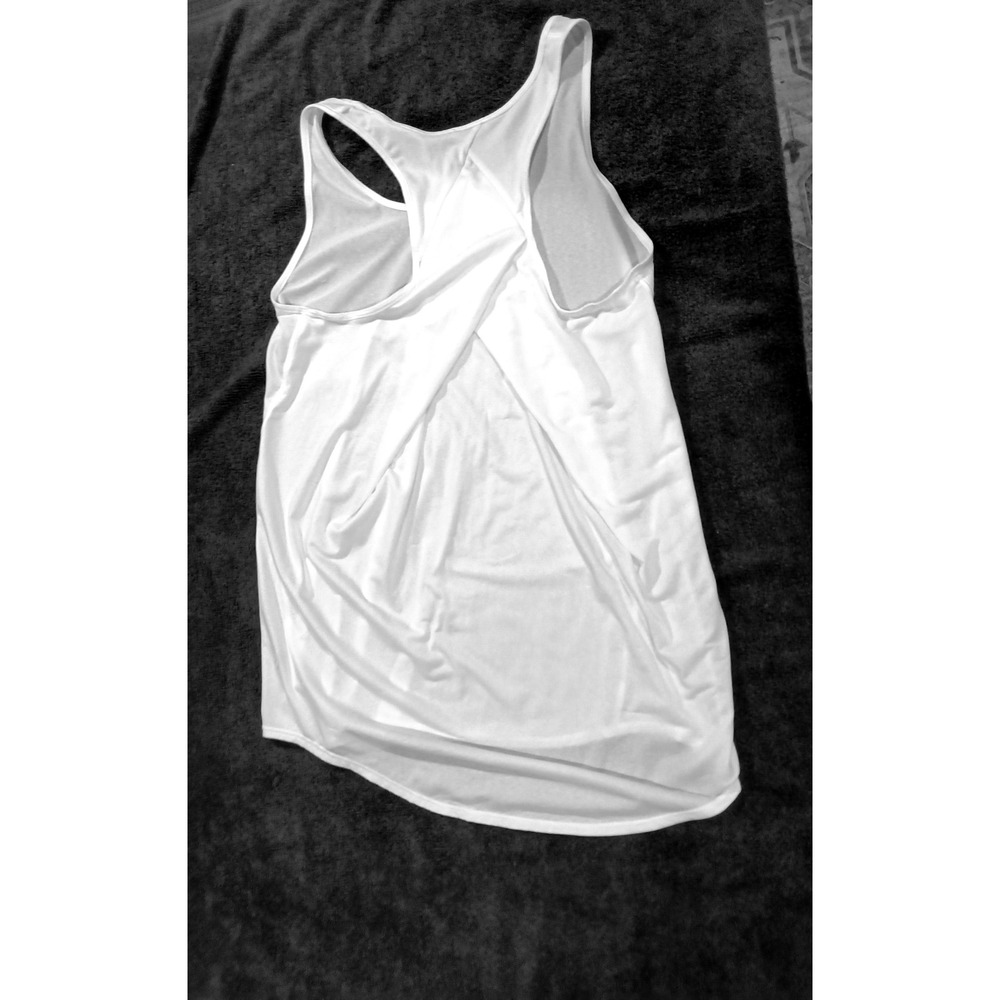 Lululemon Womens White Racerback Tulip Back Tank Top Relaxed Fit - Picture 2 of 3